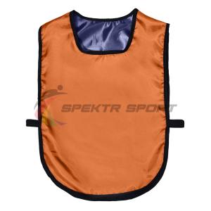 Купить Манишка футбольная двусторонняя универсальная Spektr Sport оранжево-синяя в Горняке 